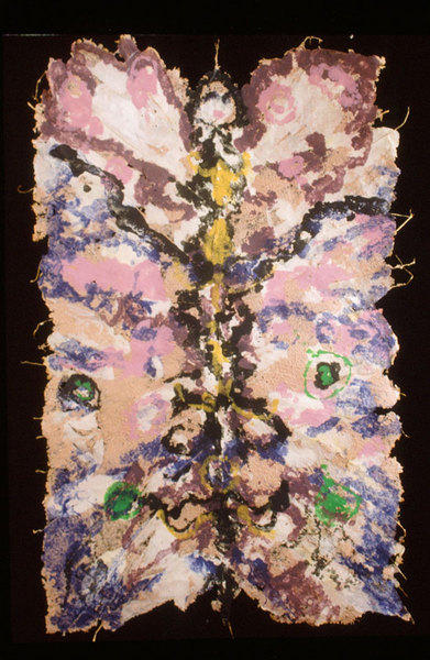 Madame Butterfly, handmade paper, 68"x44"