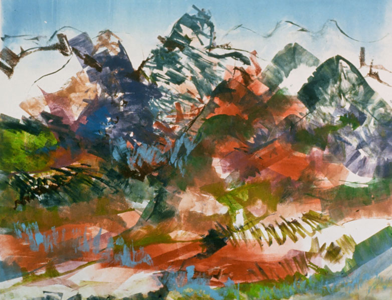 High Atlas, monotype, 31"x36"