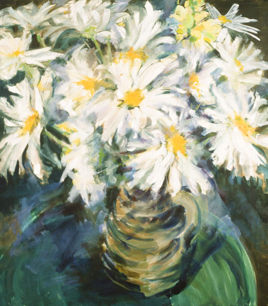 Janet's Daisies II, oil on linen, 40"x36"