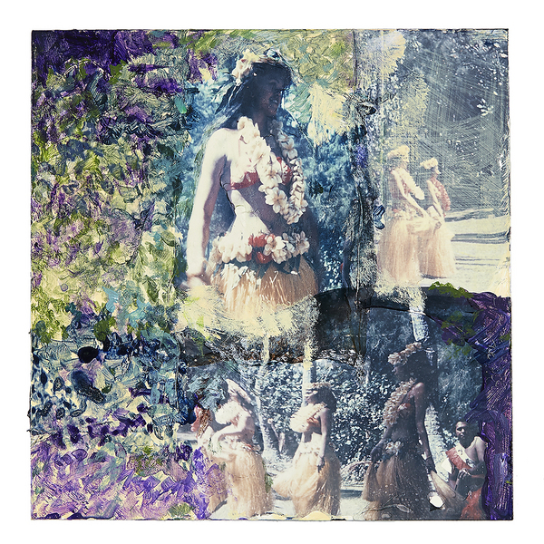 Tahitian Dancers II
Polaroid emulsion transfer, acrylic on clayboard
6"x6"x2"